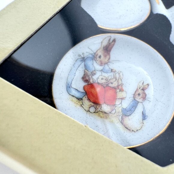 Beatrix Potter Reutter Porcelain Germany Vintage 10 Piece Mini Tea Set NIB - Picture 8 of 14